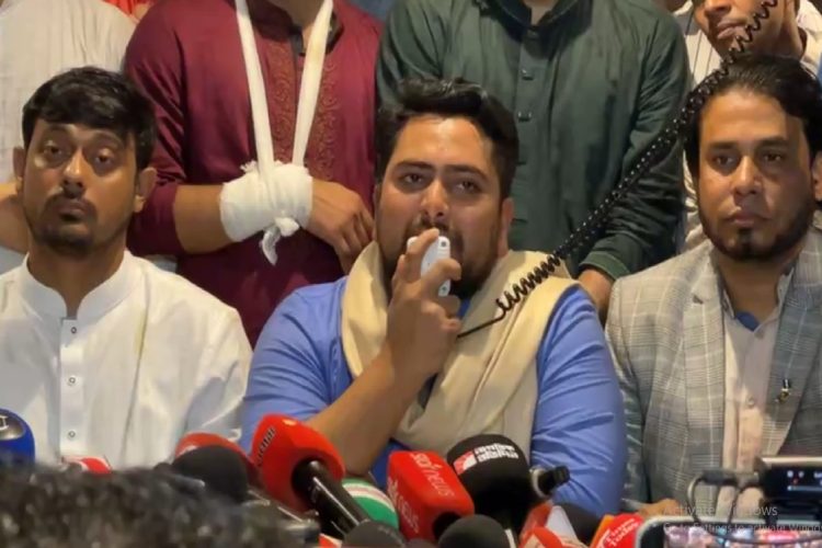 ছবি: এনসিপির আহ্বায়ক নাহিদ ইসলাম