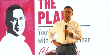 'ইয়ুথ পলিসি টক উইথ তারেক রহমান' অনুষ্ঠানে বিএনপি চেয়ারপার্সন। ছবি: মঞ্জুর মোর্সেদ রিকি