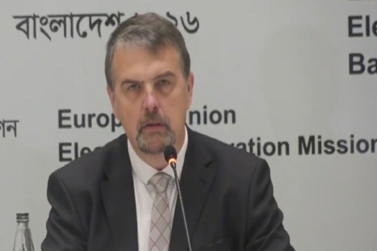 ইইউ নির্বাচন পর্যবেক্ষণ মিশনের প্রধান ইভার্স ইজাবস,  ছবি: সংগৃহীত।