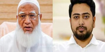 ছবি: বাংলাদেশ জামায়াতে ইসলামীর আমির ডা. শফিকুর রহমান এবংএনসিপির আহ্বায়ক নাহিদ ইসলাম।