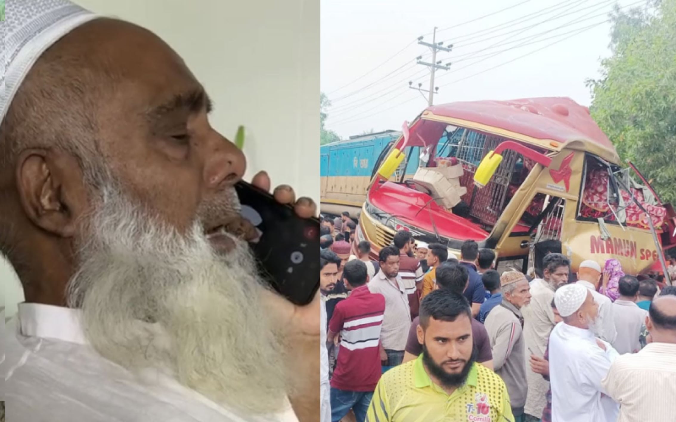 রেল দুর্ঘটনায় অঝোরে কাঁদলেন এমপি মনিরুল