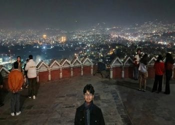 স্বয়ম্ভুনাথ মন্দির থেকে কাঠমান্ডুর দৃশ্য, ছবি: তুষার কান্তি সাহা ।