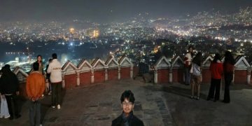 স্বয়ম্ভুনাথ মন্দির থেকে কাঠমান্ডুর দৃশ্য, ছবি: তুষার কান্তি সাহা ।