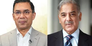 বাংলাদেশের প্রধানমন্ত্রী তারেক রহমান ও পাকিস্তানের প্রধানমন্ত্রী মুহাম্মদ শাহবাজ শরীফ