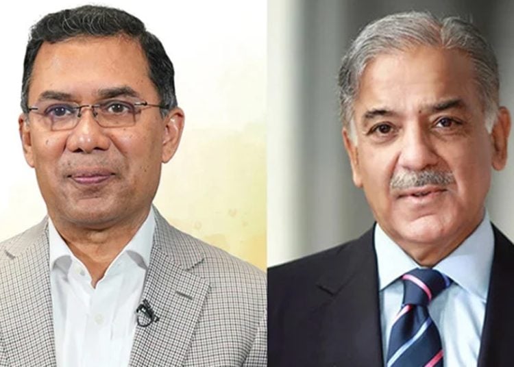 বাংলাদেশের প্রধানমন্ত্রী তারেক রহমান ও পাকিস্তানের প্রধানমন্ত্রী মুহাম্মদ শাহবাজ শরীফ
