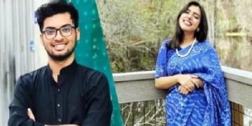 অধ্যয়নরত দুই বাংলাদেশি শিক্ষার্থী জামিল আহমেদ লিমন ও নাহিদা সুলতানা বৃষ্টি