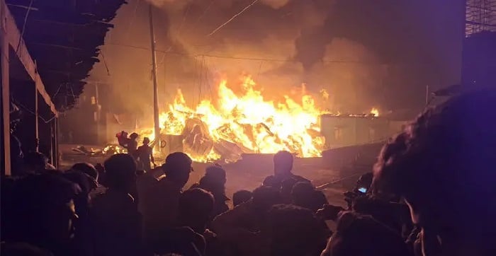 টঙ্গীর মিলগেট বস্তিতে ভয়াবহ আগুন