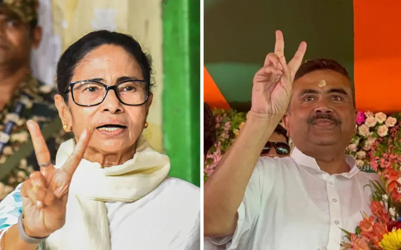 ভবানীপুরে মমতা ব্যানার্জীর আসনে এগিয়ে বিজেপির শুভেন্দু অধিকারী