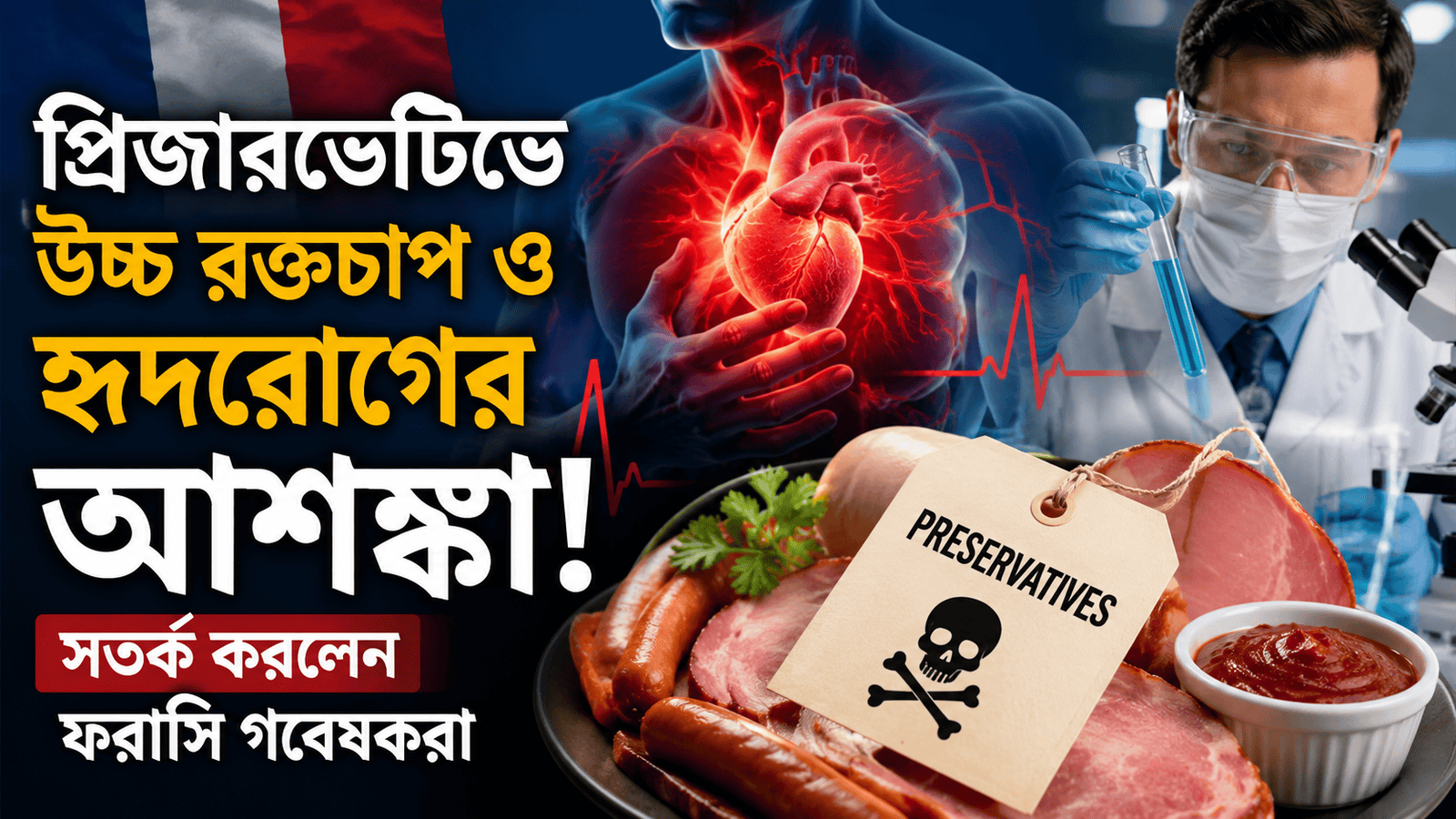 প্রিজারভেটিভে উচ্চ রক্তচাপ ও হৃদরোগের আশঙ্কা: সতর্ক করলেন ফরাসি গবেষকরা