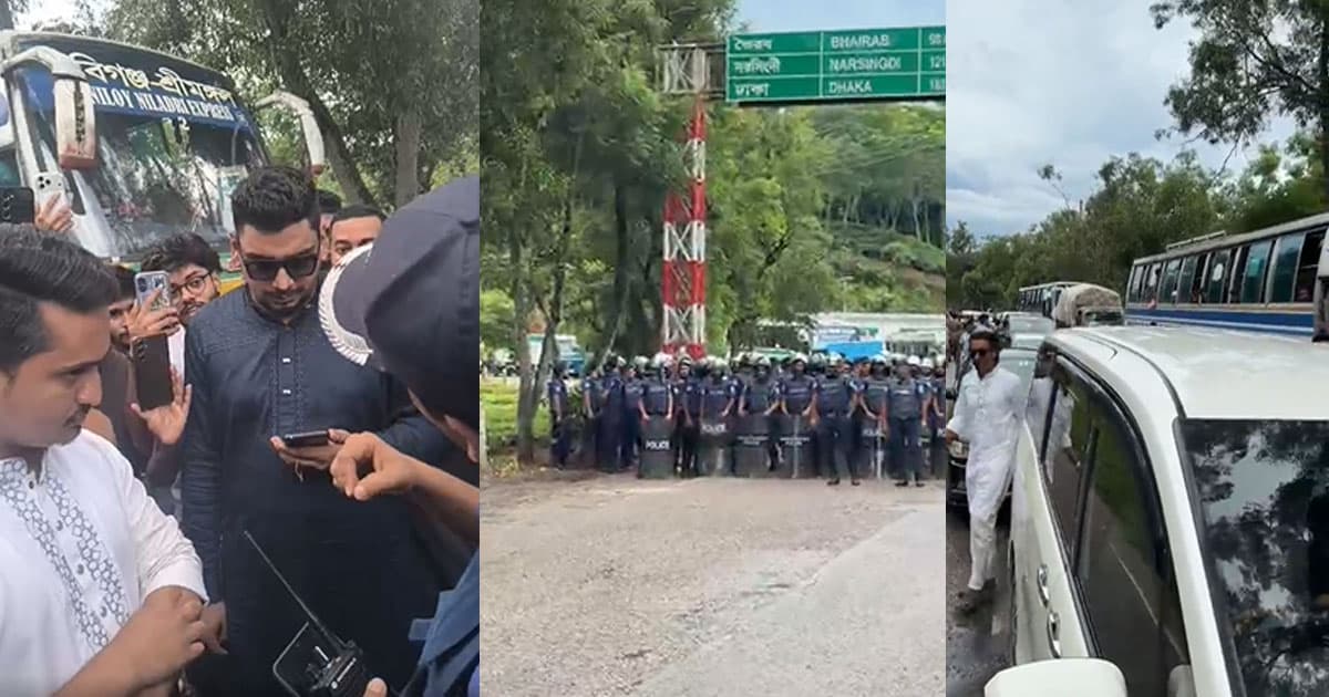 হবিগঞ্জ যাওয়ার পথে এনসিপি নেতাদের গাড়িবহর আটকে দিয়েছে পুলিশ