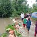 কক্সবাজারে থৈ থৈ করছে বন্যার পানি।ছবি: প্রতিনিধি।